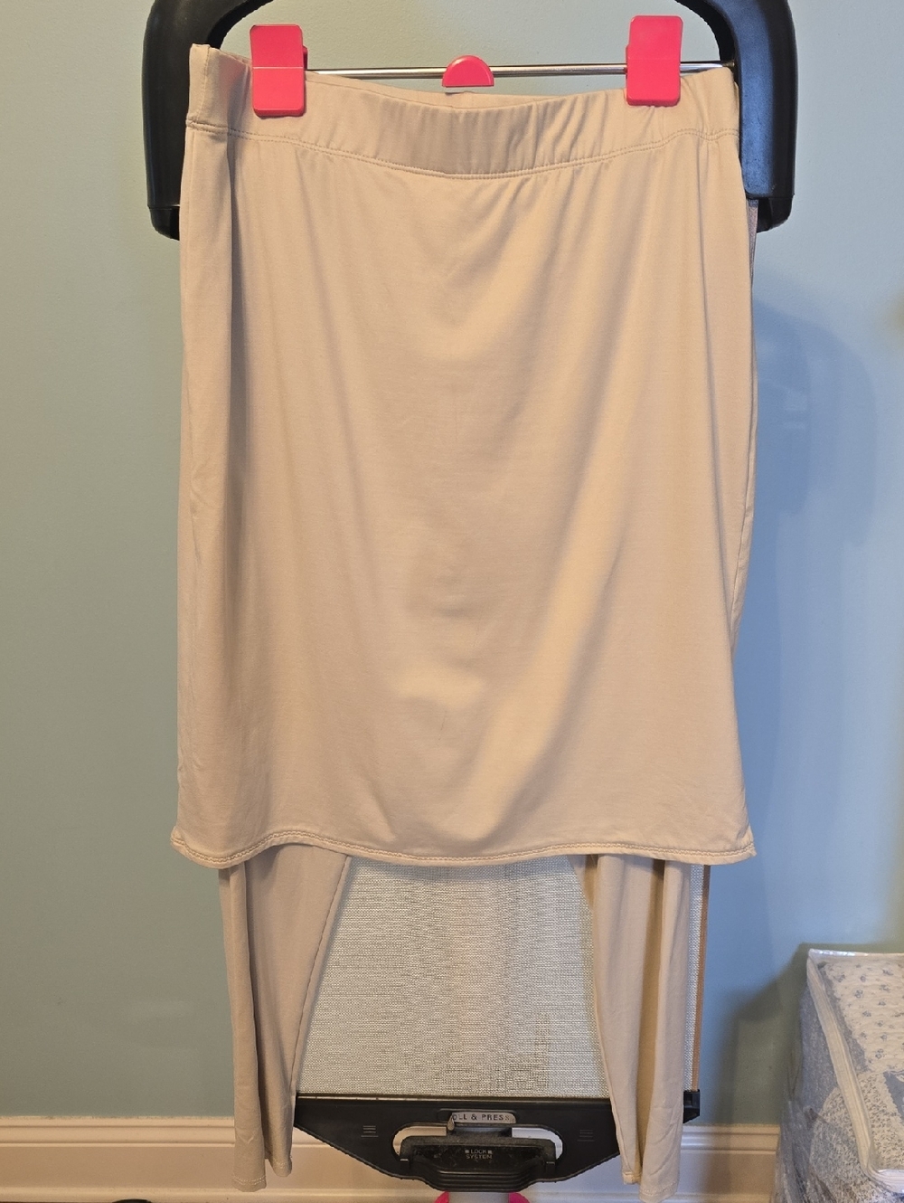 Women's Light Tan Atheletic Skirt With Attached Ankle Length Leggings